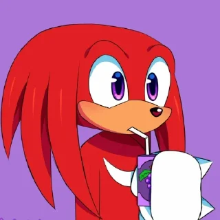 Telegram sticker 🧃 Knuckles the echidna part 1 @KnucklesTheRedEchidna