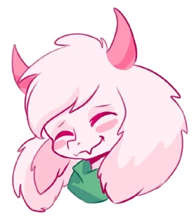 Telegram sticker ☺️ Ralsei🌸(@Valeria_Fills_art)