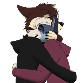 Telegram sticker 🫂 Milo (LittleAlphaPup)