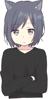 Telegram sticker ☹️ ᐯ.3 @AnimeTor1 ~ ᴄᴀᴛ ɢɪʀʟ & ᴅᴏɢ ɢɪʀʟ