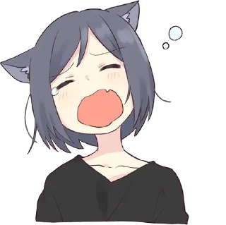 Telegram sticker 😪 ᐯ.3 @AnimeTor1 ~ ᴄᴀᴛ ɢɪʀʟ & ᴅᴏɢ ɢɪʀʟ