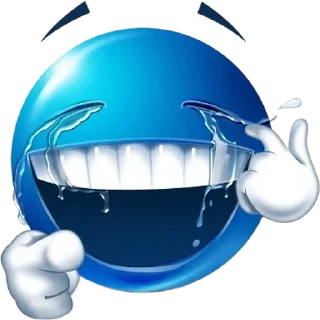 Telegram sticker 🤣 Blue face emoji @xkysluv