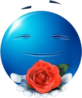 Telegram sticker 🌹 Blue face emoji @xkysluv