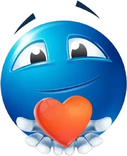 Telegram sticker ❤️ Blue face emoji @xkysluv
