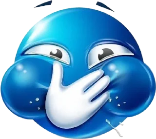 Sticker 🤣 Blue face emoji @xkysluv