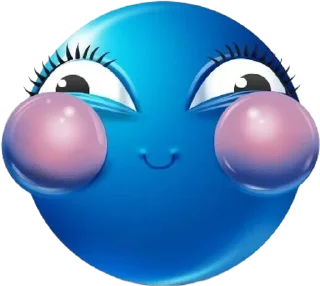 Video sticker 😊 Blue face emoji @xkysluv