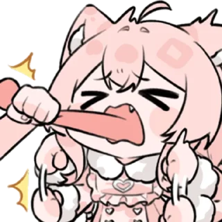 Sticker 👩 粉猫H46 @zhaxia_cn