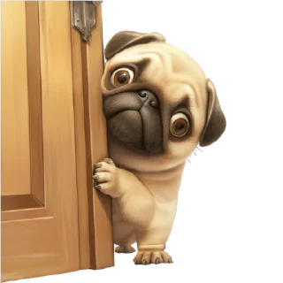 Telegram sticker 👀 Милый Мопс 3 @Nyasticks