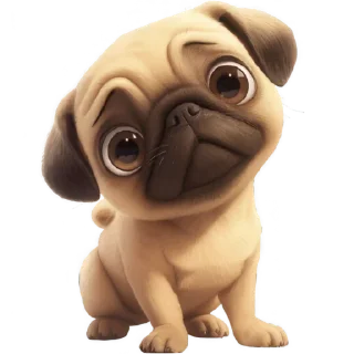Telegram sticker 😳 Милый Мопс 3 @Nyasticks