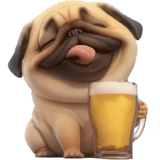 Video sticker 🍺 Милый Мопс 3 @Nyasticks