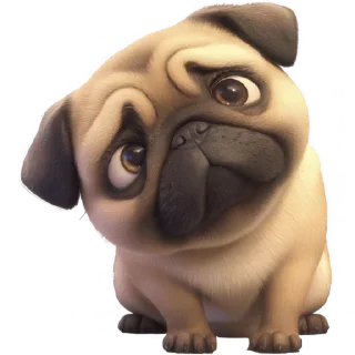 Telegram sticker ☹️ Милый Мопс 3 @Nyasticks