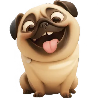Telegram sticker 🤪 Милый Мопс 3 @Nyasticks