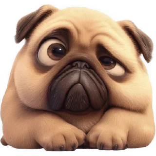 Sticker 🤨 Милый Мопс 3 @Nyasticks