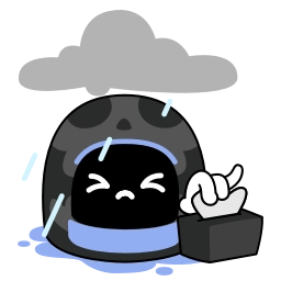Telegram sticker 😭 Doodles Dark Mode #2777 @sticker_bot