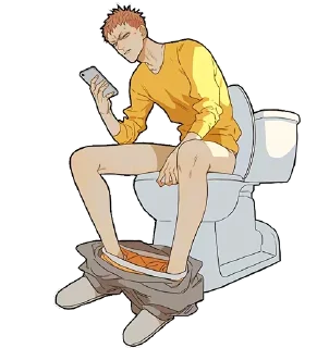 Telegram sticker 🚽 19 дней однажды @yaoimanhvu :: @fStikBot