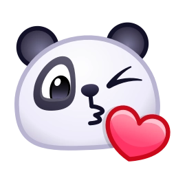 Telegram sticker 😘 Panda Emoji @TgSticker
