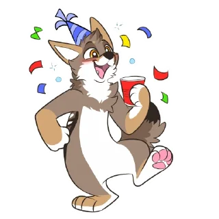 Telegram sticker 🥳 Coyotes by Pulexart.com