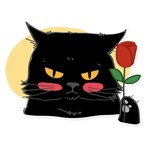 Sticker 😺 Black Cat @stickersb2b