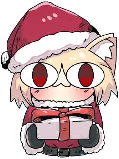 Telegram sticker 🎁 neco arc – art by awl__owl (@shadow_wizard_mg)