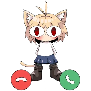 Telegram sticker 🤙 neco arc – art by awl__owl (@shadow_wizard_mg)