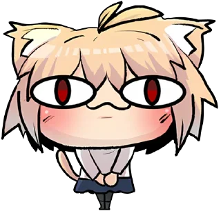 Telegram sticker 👀 neco arc – art by awl__owl (@shadow_wizard_mg)