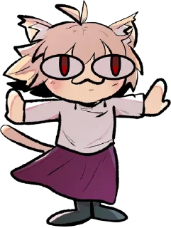 Telegram sticker 🧍‍♂️ neco arc – art by awl__owl (@shadow_wizard_mg)