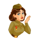 Sticker 😘 Red Army Girl