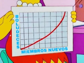 Sticker 📈 A to mi co @SimpsonsGrupo
