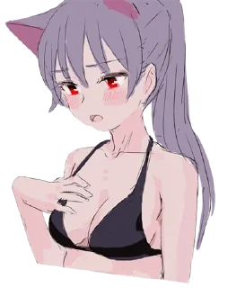 Telegram sticker 😓 Neko Art - @Anime_Stickers_Pack