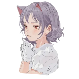 Telegram sticker 👏 Neko Art - @Anime_Stickers_Pack