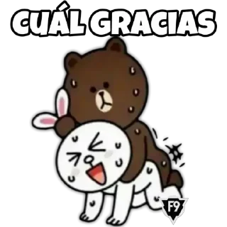 Sticker 🐻 Cual Gracias? By @lucho4ever
