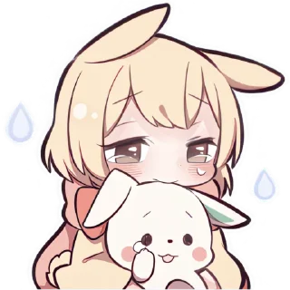 Telegram sticker 😢 Сладкий зайчик 5 @Nyasticks