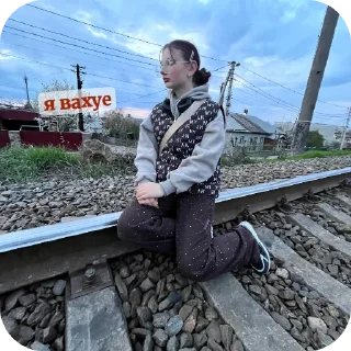 Telegram sticker 🤯 Я ебланка года✨️🎧
