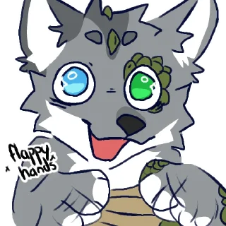 Sticker 🌈 Luna the Wolf-Iguana