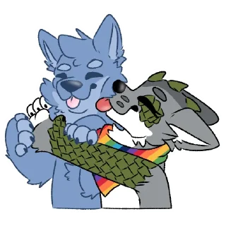 Video sticker 🫂 Luna the Wolf-Iguana