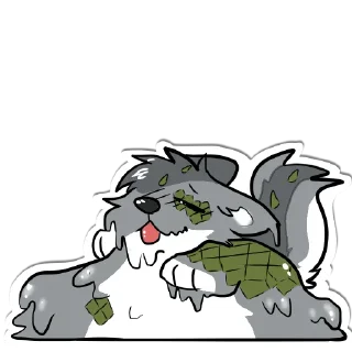 Telegram sticker 🥵 Luna the Wolf-Iguana