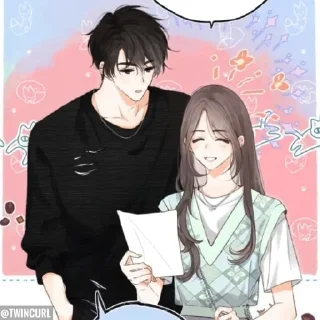 Телеграм стикер 🌟 🌙 𝐋𝐢𝐧 @TwinCurl