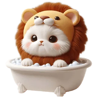 Telegram sticker 🛁 Котята-львята @Nyasticks