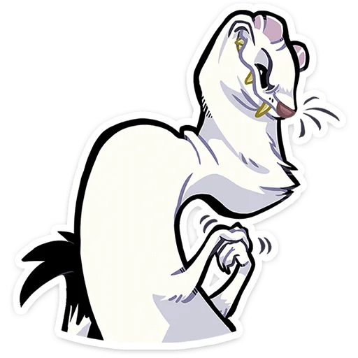 Telegram stiker 😈 Горностай Гера • @TgSticker