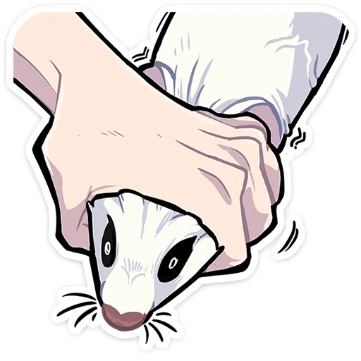 Telegram stiker 😵 Горностай Гера • @TgSticker