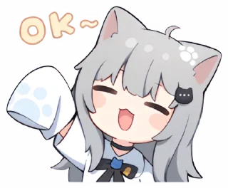 Telegram sticker 👌 【甘城なつき】Nachoneko!