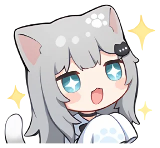 Telegram sticker 🤩 【甘城なつき】Nachoneko!