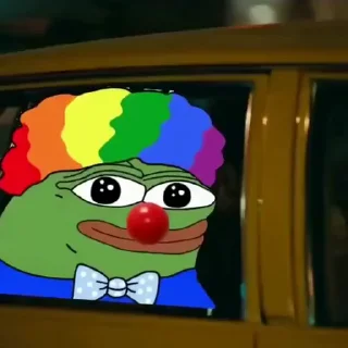 Sticker 🤡 pepe 🐸; @shitpostlidreron