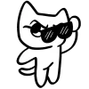 Sticker 🤨 𓃠 kitty @emojixoley / marvarto_o 𓃠