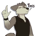 Telegram sticker ☝️ Snowcanine