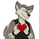 Telegram sticker ❤️ Snowcanine