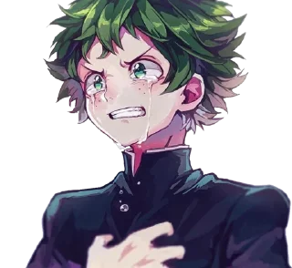 Telegram sticker 😭 MHA @mangaenglish