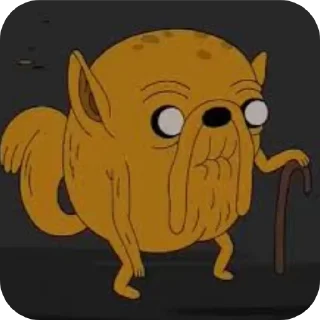 Telegram sticker 🐶 Jake the dog v0 by @ekpyrotico