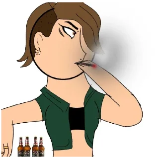 Telegram sticker 🤠 Аня Орлова убивает