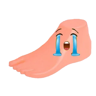 Telegram sticker 😭 Легенда пяточка🦶
